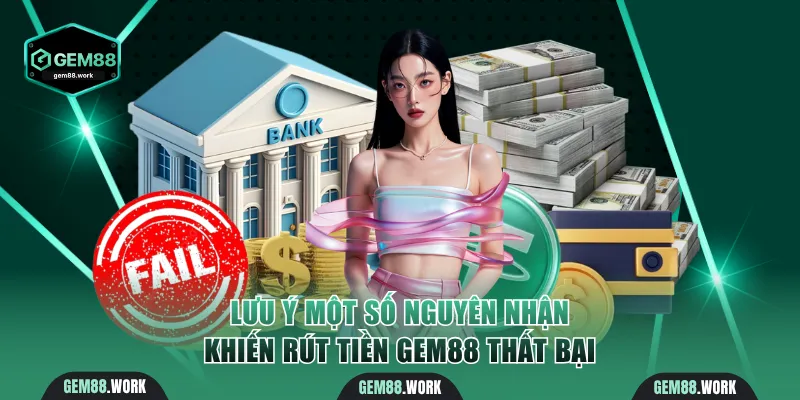 Hướng Dẫn Rút Tiền Gem88 An Toàn, Hoàn Tất Nhanh Chóng Lưu ý một số nguyên nhận khiến rút tiền Gem88 thất bại